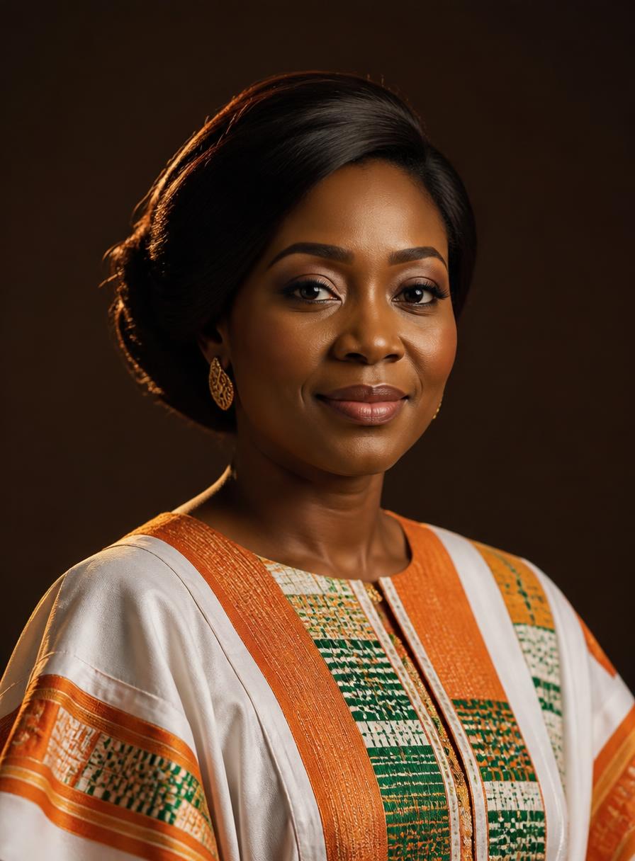 Portrait éditorial représentant IVIA, l'intelligence artificielle ivoirienne